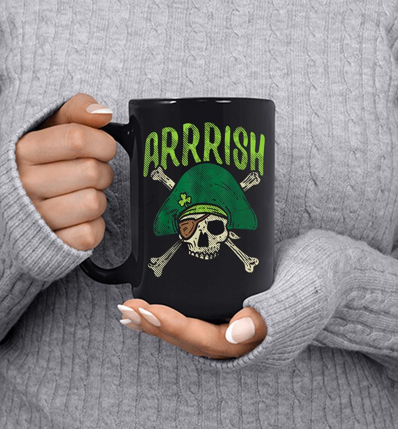 Arrish Irish Pirate Skull Leprechaun St Patricks Day Boys Mug