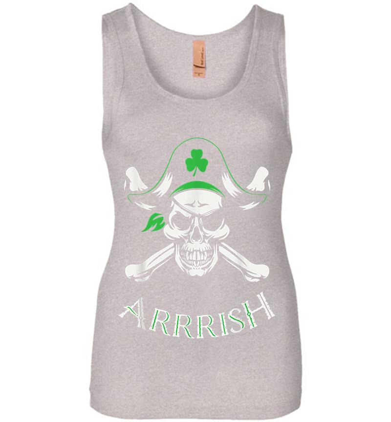 Inktee Store - Arrish Irish Pirate St Patricks Day Womens Jersey Tank Top Image