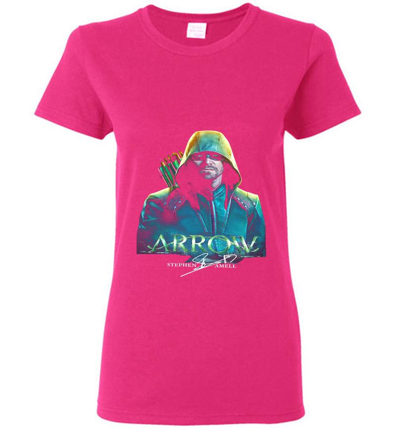 Inktee Store - Arrow Stephen Amell Signature Womens T-Shirt Image