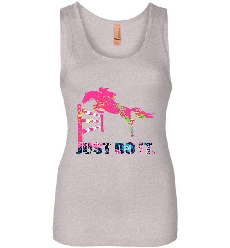 Inktee Store - Athlete Horse Racing Just Do I Womens Jersey Tank Top Image
