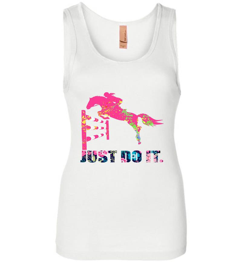 Inktee Store - Athlete Horse Racing Just Do I Womens Jersey Tank Top Image