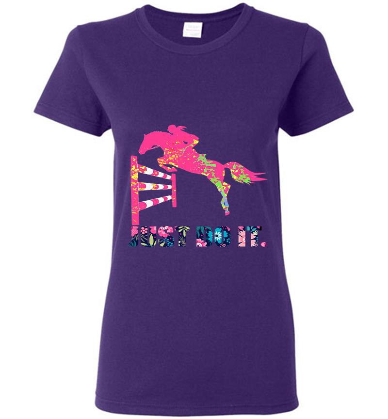 Inktee Store - Athlete Horse Racing Just Do I Womens T-Shirt Image