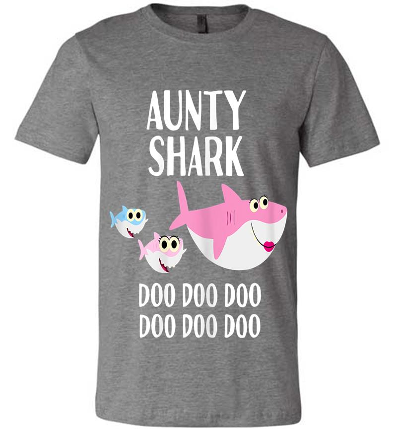 Inktee Store - Aunty Shark Doo Doo Aunty Shark For Aunt Auntie Premium T-Shirt Image