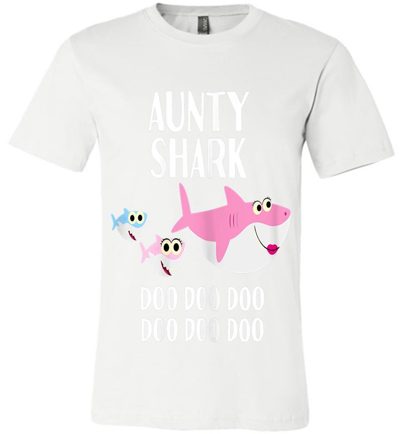 Inktee Store - Aunty Shark Doo Doo Aunty Shark For Aunt Auntie Premium T-Shirt Image