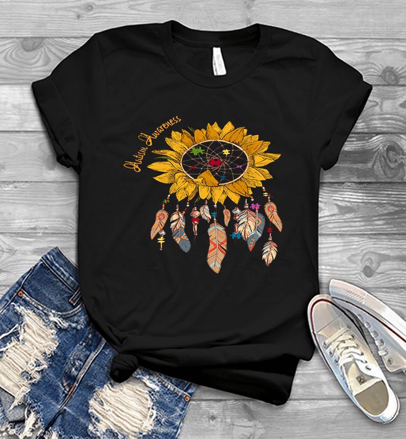 Autism Awareness Sunflower Dream Catchers Mens T-shirt