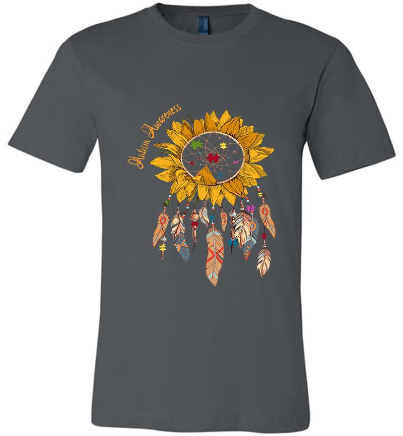 Autism Awareness Sunflower Dream Catchers Premium T-shirt