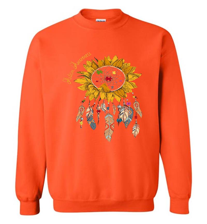 Inktee Store - Autism Awareness Sunflower Dream Catchers Sweatshirt Image