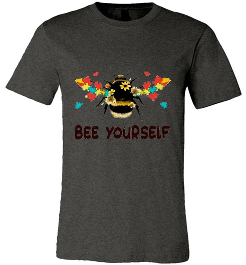 Inktee Store - Autism Flower Bee Yourself Premium T-Shirt Image