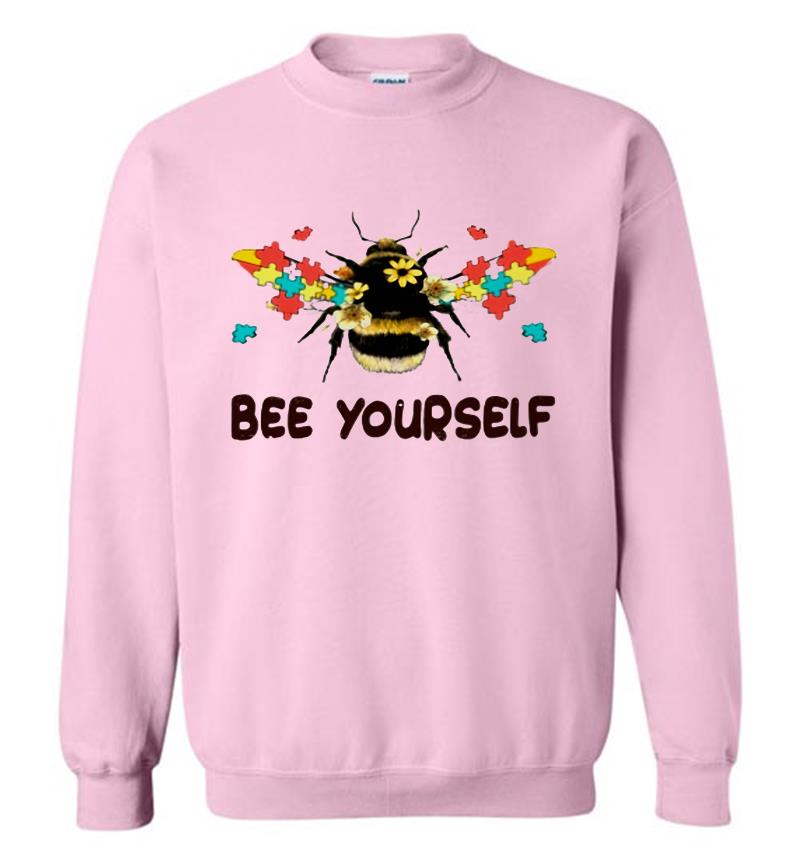Inktee Store - Autism Flower Bee Yourself Sweatshirt Image