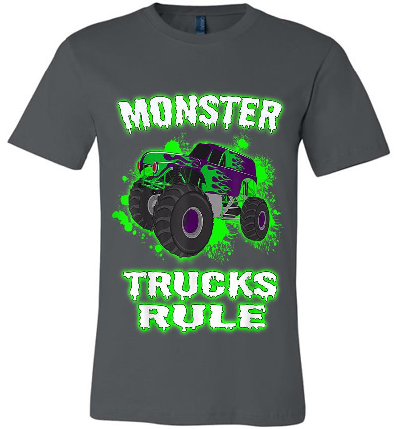 Awesome Monster Trucks Rule For Adults Youth And Toddlers Premium T-Shirt