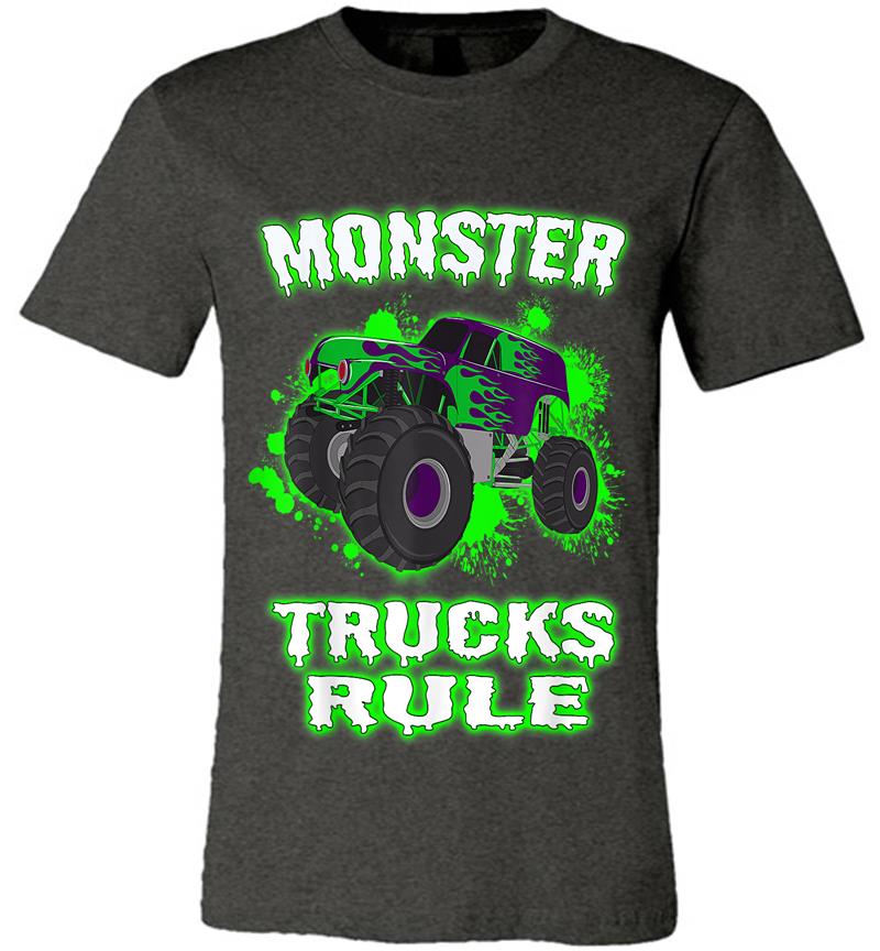 Inktee Store - Awesome Monster Trucks Rule For Adults Youth And Toddlers Premium T-Shirt Image