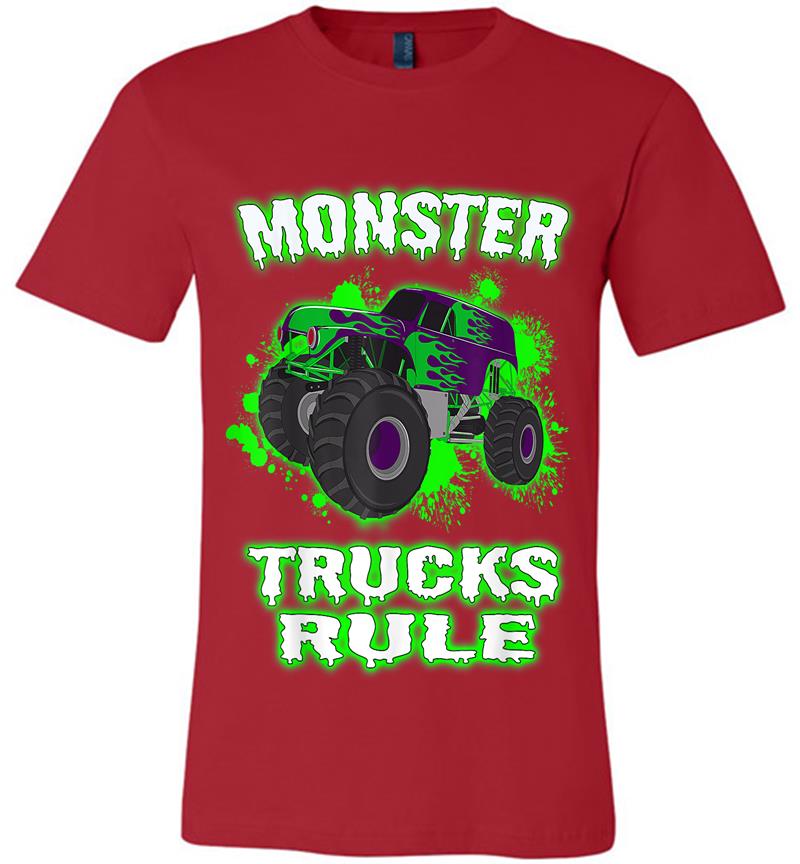 Inktee Store - Awesome Monster Trucks Rule For Adults Youth And Toddlers Premium T-Shirt Image