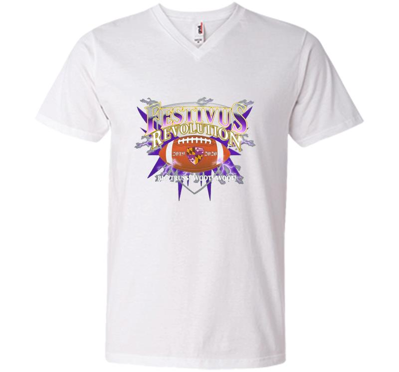 Inktee Store - Baltimore Ravens Festivus Revolution 2019-2020 V-Neck T-Shirt Image