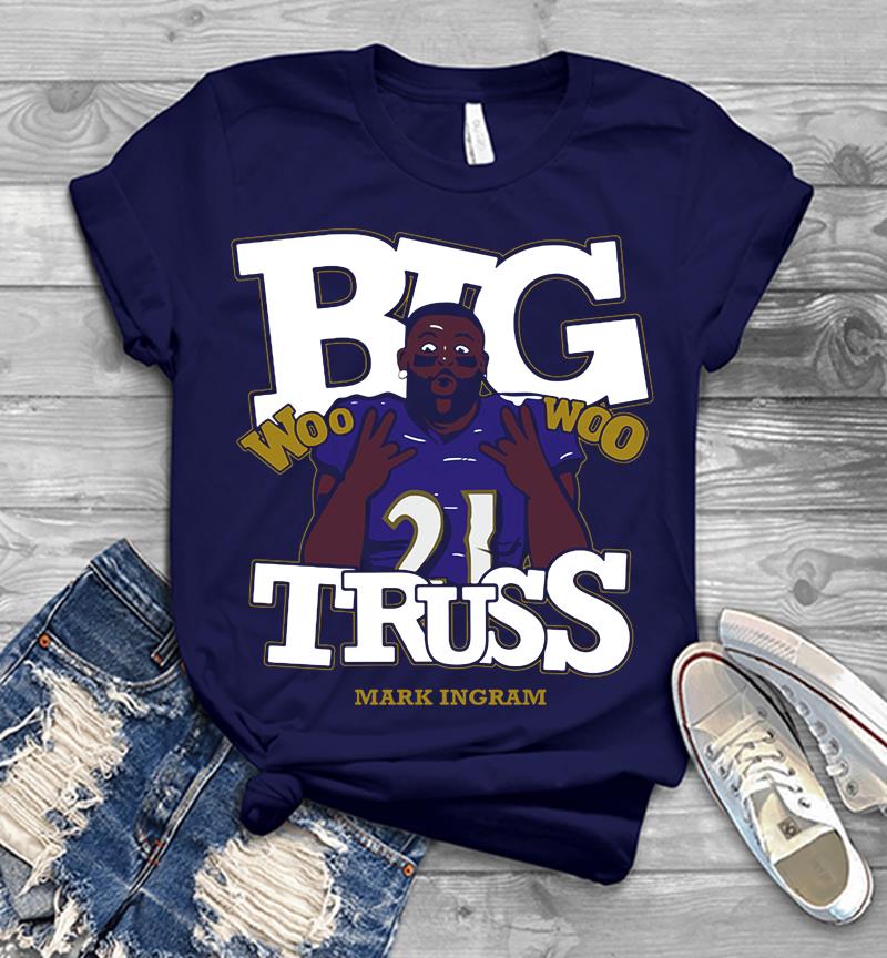 Inktee Store - Baltimore Ravens Mark Ingram Jr. Big Truss Woo Woo Mens T-Shirt Image