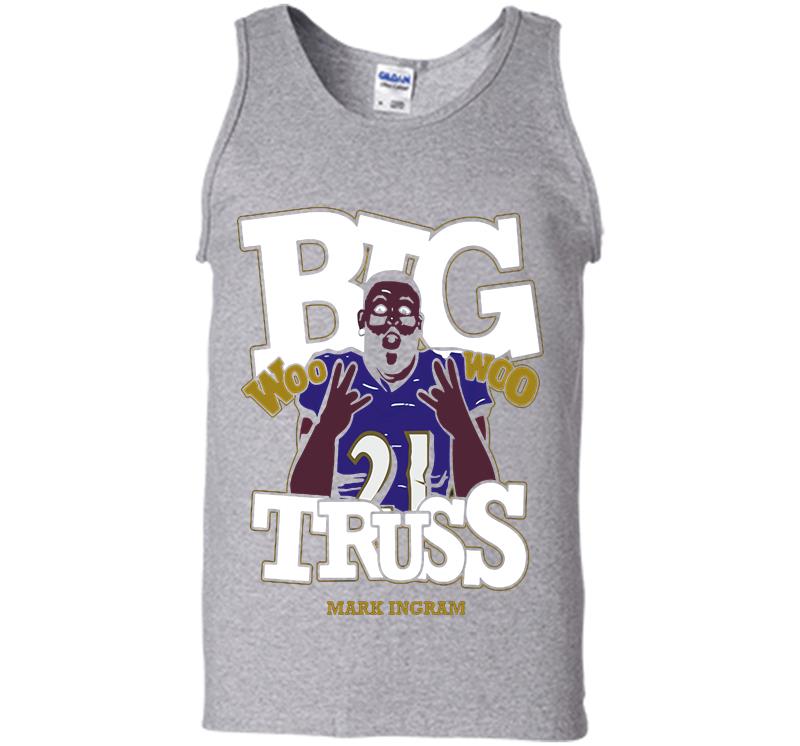 Inktee Store - Baltimore Ravens Mark Ingram Jr. Big Truss Woo Woo Mens Tank Top Image