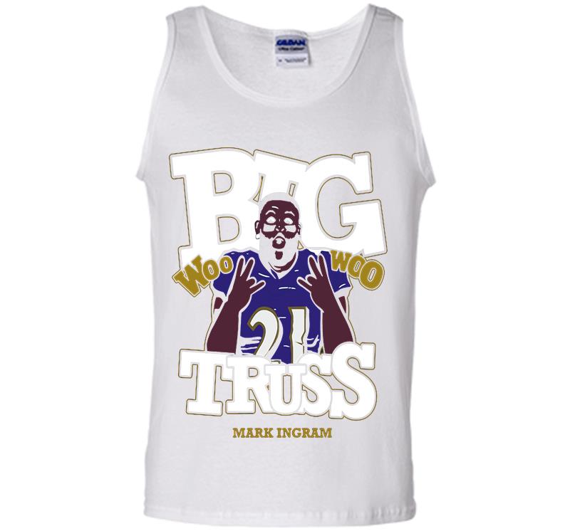 Inktee Store - Baltimore Ravens Mark Ingram Jr. Big Truss Woo Woo Mens Tank Top Image