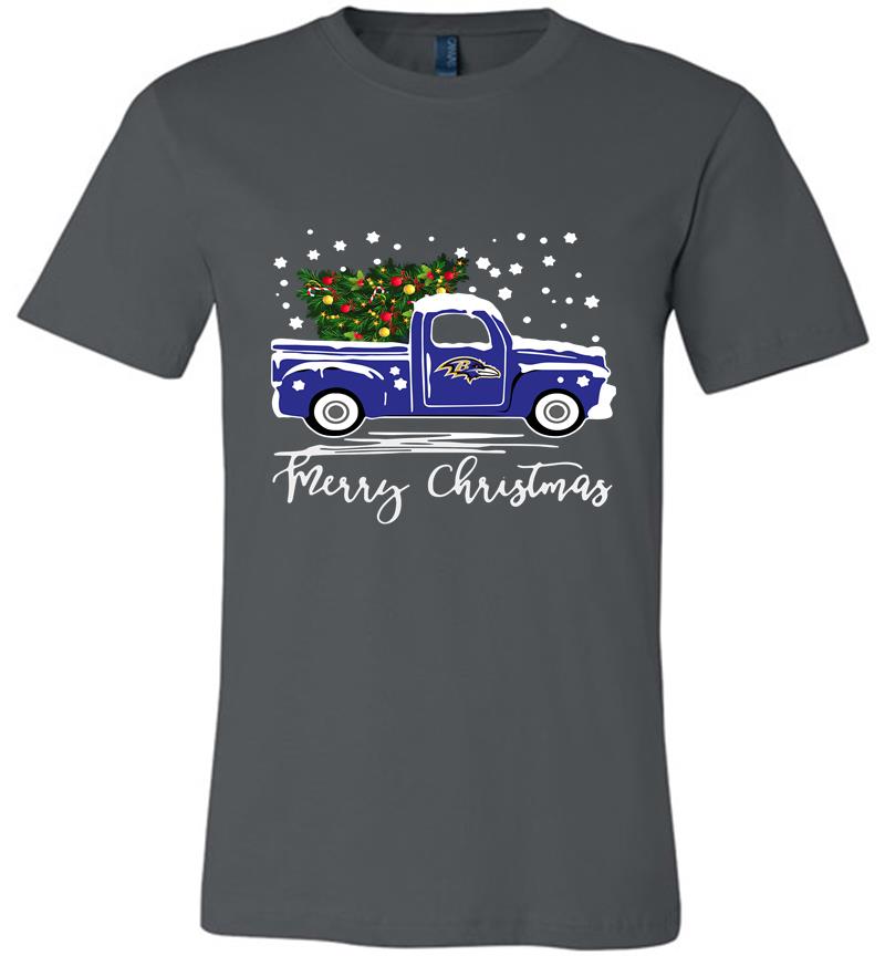 Baltimore Ravens Truck Merry Christmas Tree Premium T-shirt
