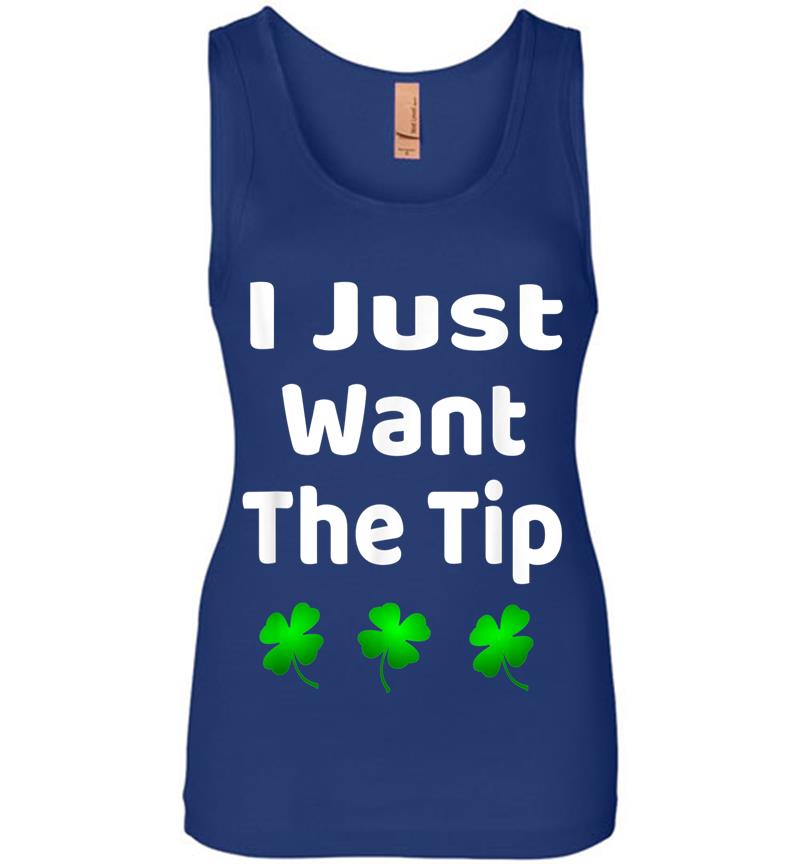 Inktee Store - Bartender St Patricks Day Funny Just The Tip Womens Jersey Tank Top Image
