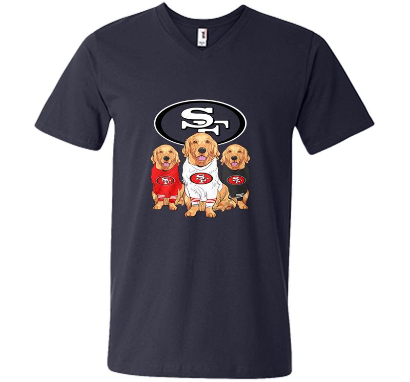 Inktee Store - Basset Dog San Francisco 49Ers V-Neck T-Shirt Image
