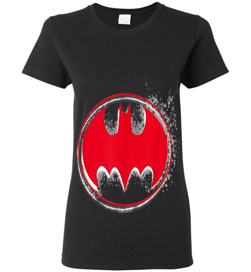 Batman Hardcore Noir Bat Logo Womens T-Shirt