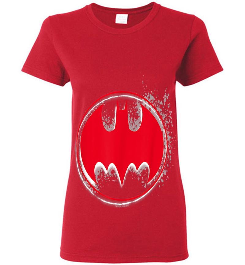 Inktee Store - Batman Hardcore Noir Bat Logo Womens T-Shirt Image