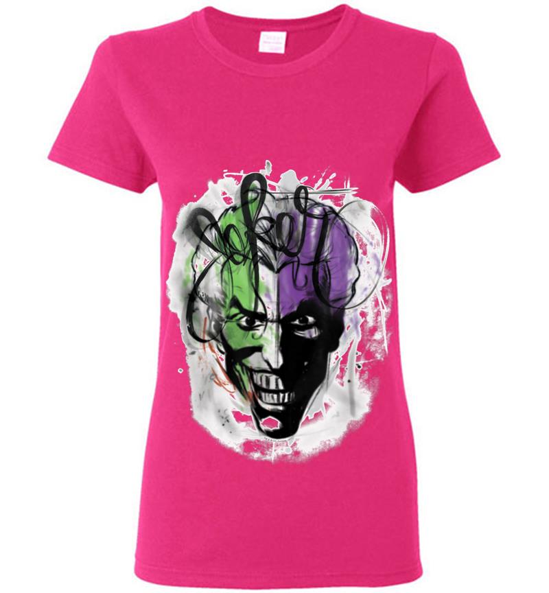 Inktee Store - Batman Joker Airbrush Womens T-Shirt Image