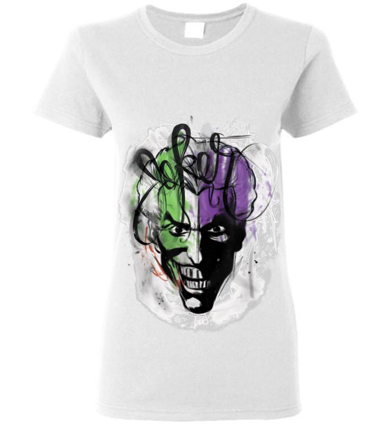 Inktee Store - Batman Joker Airbrush Womens T-Shirt Image