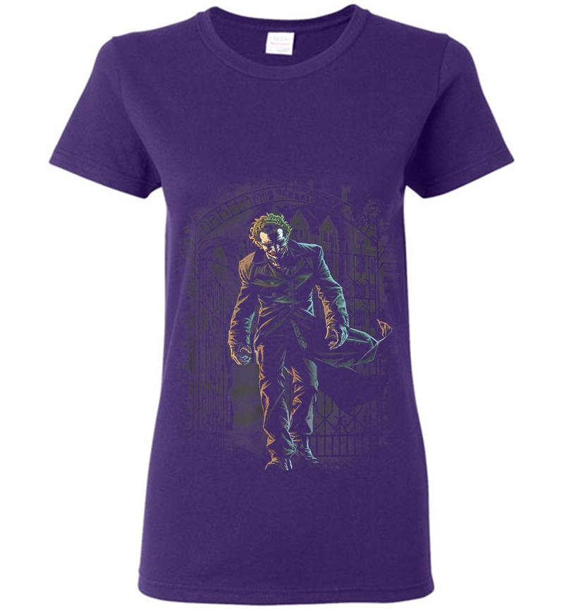 Inktee Store - Batman Joker Leaves Arkham Womens T-Shirt Image