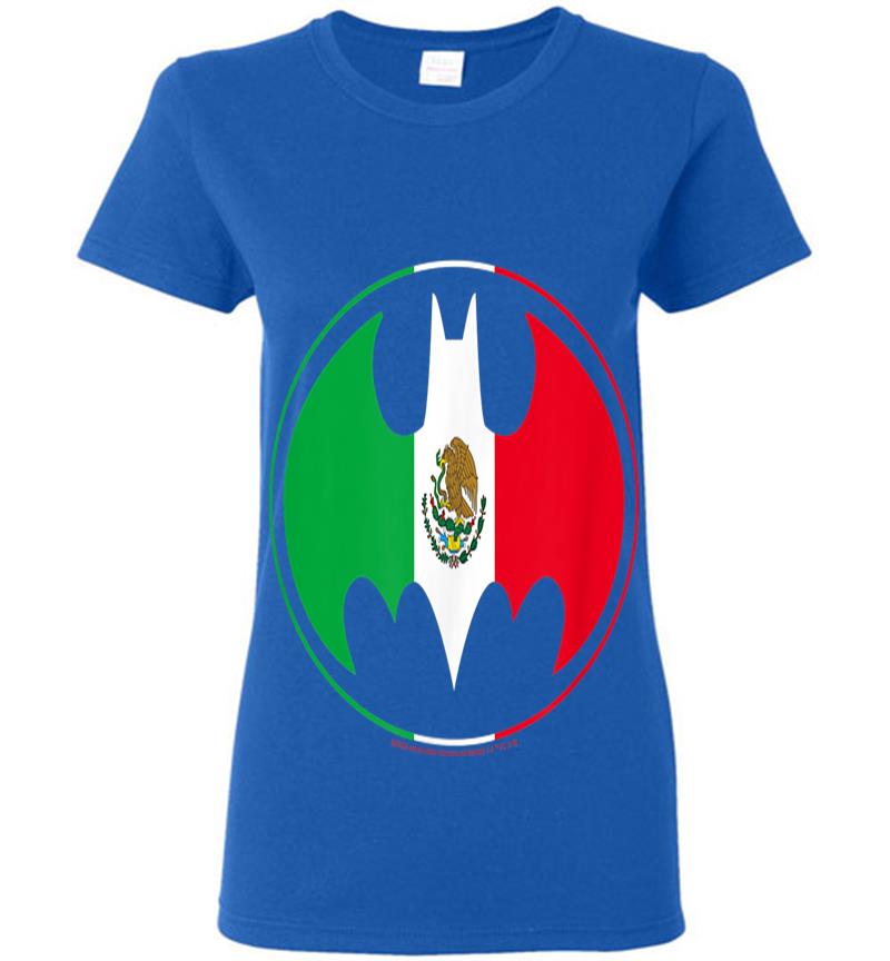 Inktee Store - Batman Mexican Flag Shield Womens T-Shirt Image