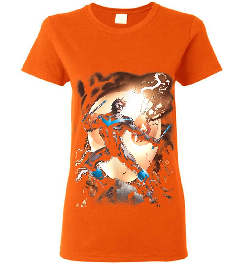 Inktee Store - Batman Nightwing Against Owls Womens T-Shirt Image