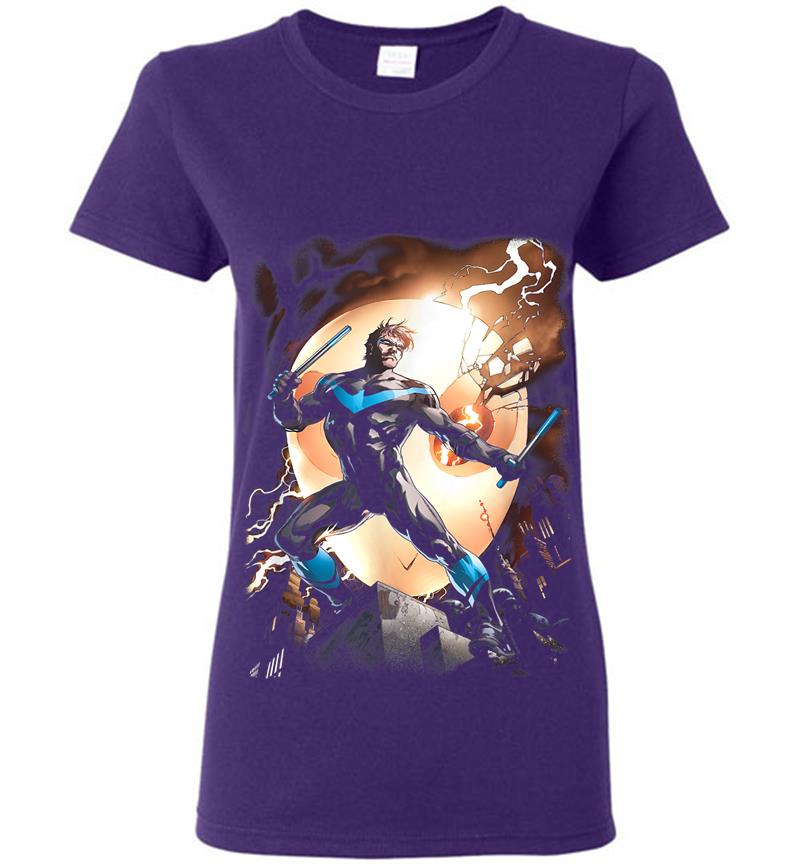 Inktee Store - Batman Nightwing Against Owls Womens T-Shirt Image