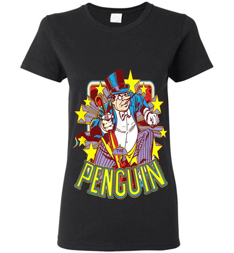 Batman Penguin Stars Womens T-Shirt