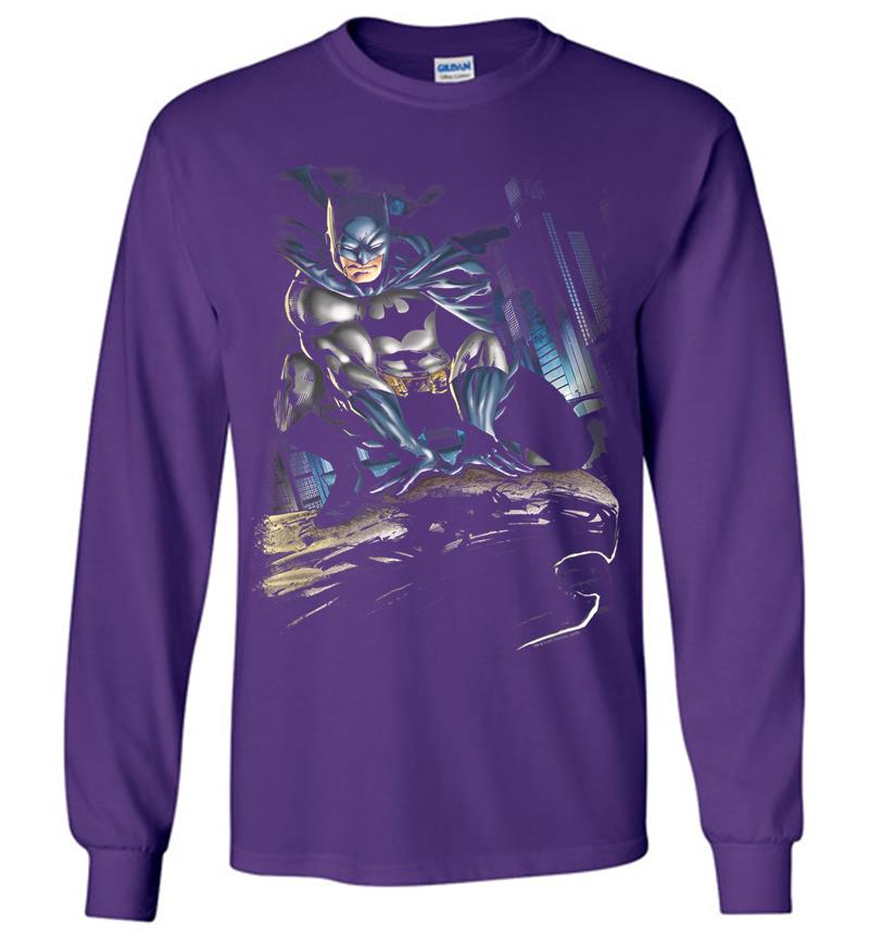 Inktee Store - Batman Perched Long Sleeve T-Shirt Image