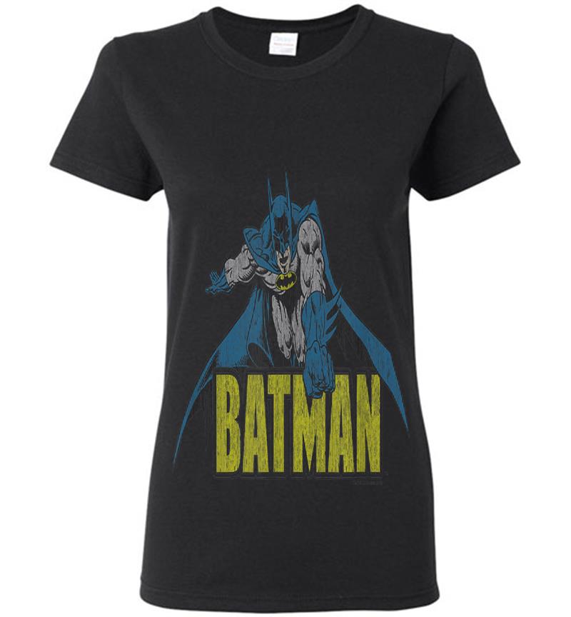 Batman Retro Distressed Womens T-Shirt