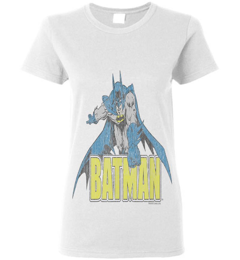 Inktee Store - Batman Retro Distressed Womens T-Shirt Image
