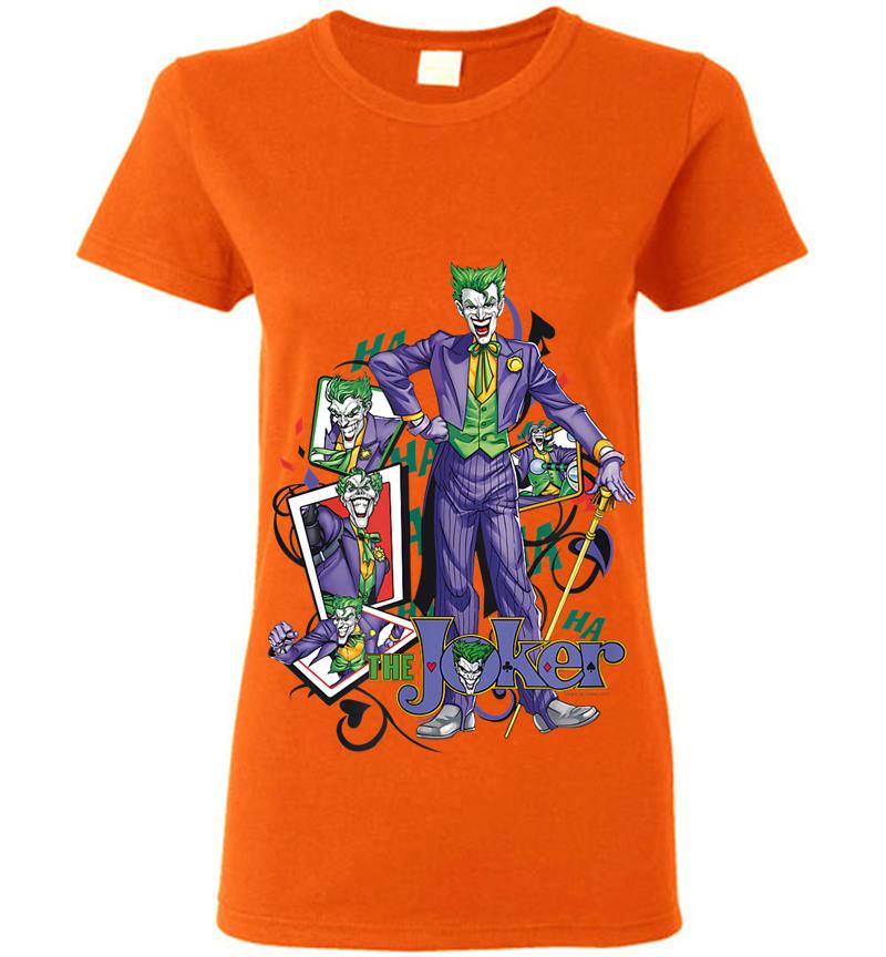 Inktee Store - Batman The Joker Wild Cards Womens T-Shirt Image