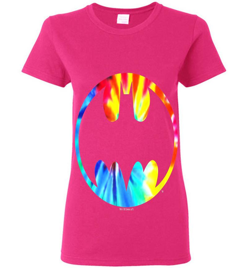 Inktee Store - Batman Tie Dye Batman Logo Womens T-Shirt Image