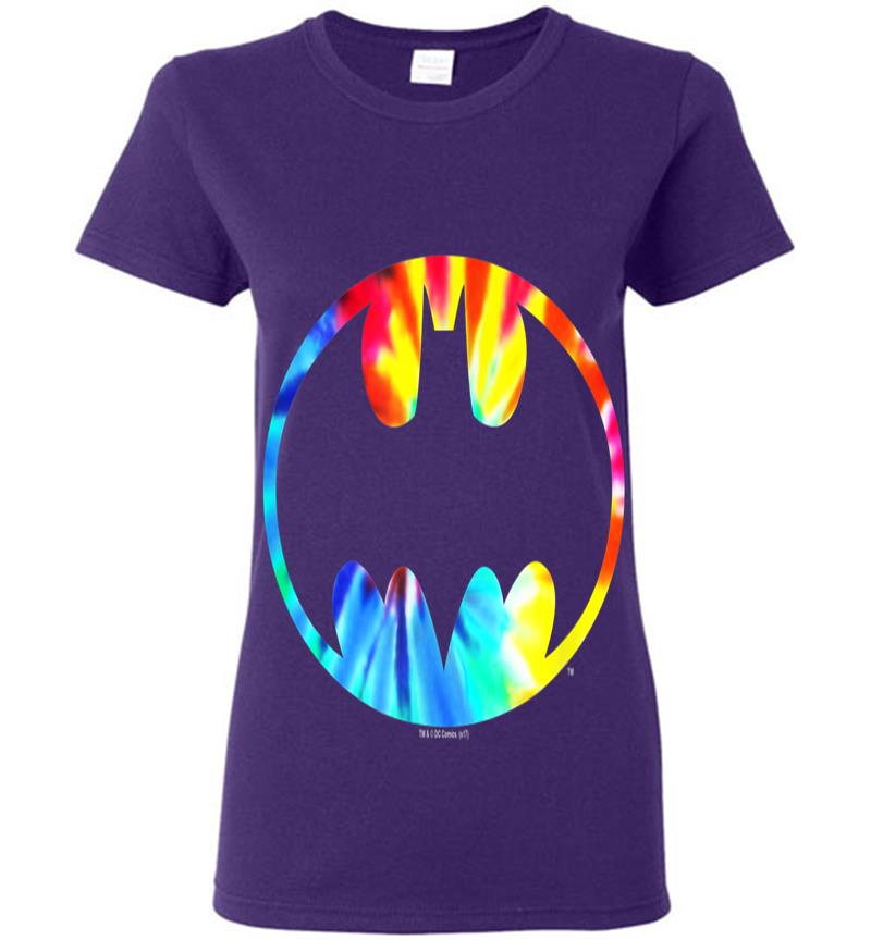 Inktee Store - Batman Tie Dye Batman Logo Womens T-Shirt Image