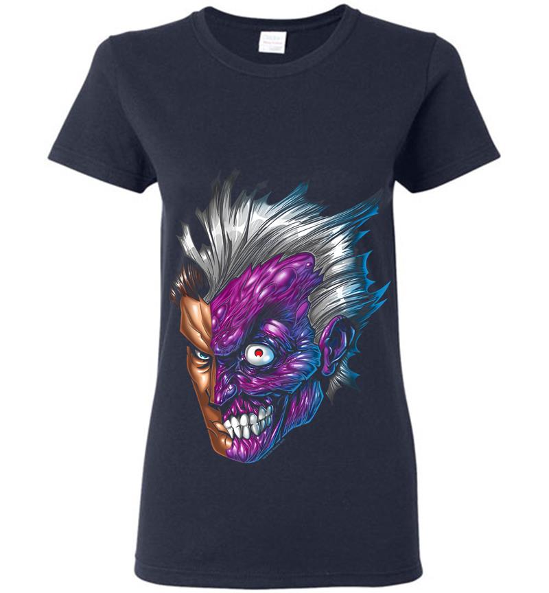 Inktee Store - Batman Two-Face Just Face Womens T-Shirt Image