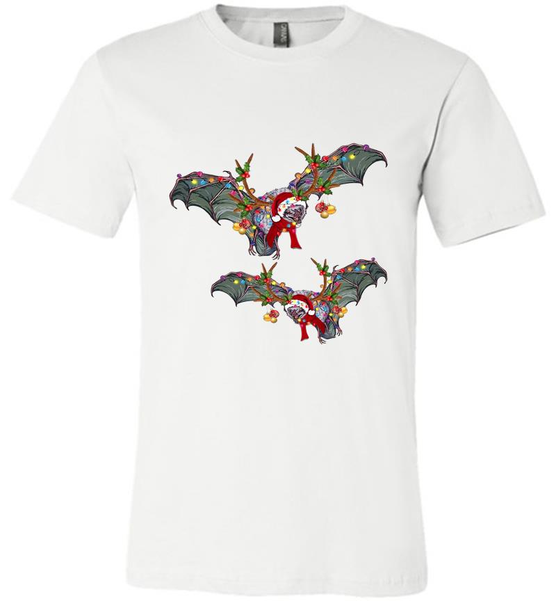 Inktee Store - Bats Santa Christmas Premium T-Shirt Image