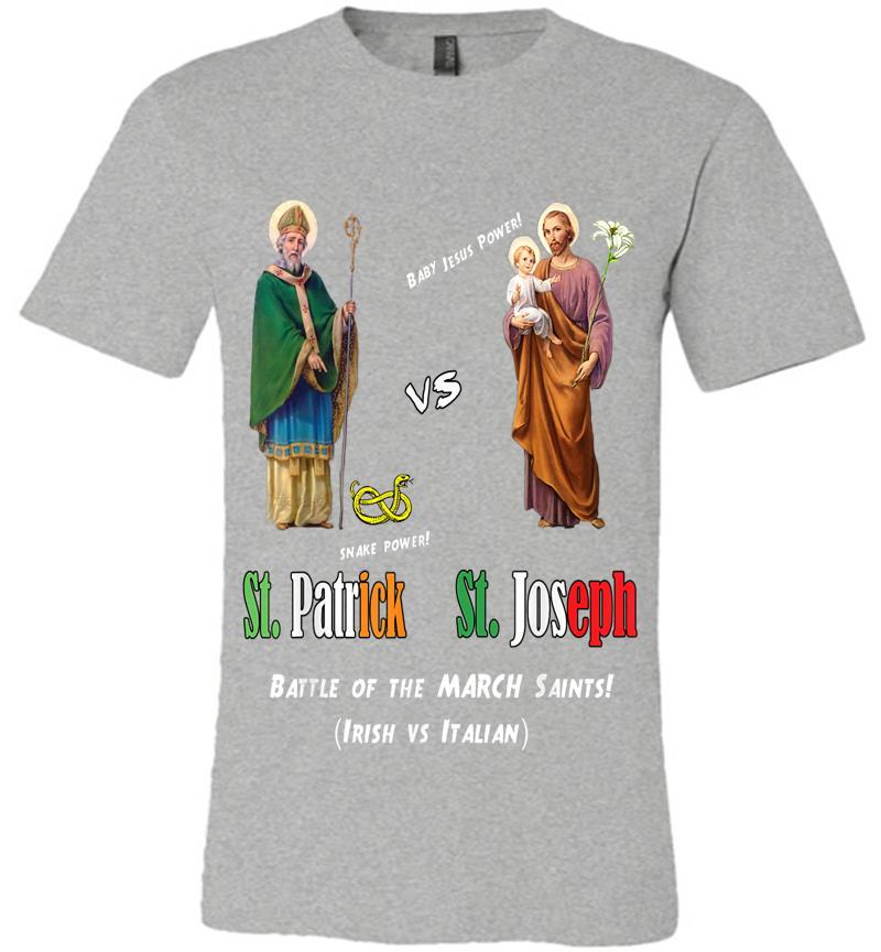 Inktee Store - Battle Of The March Saints Funny Irish Vs Italian Premium T-Shirt Image