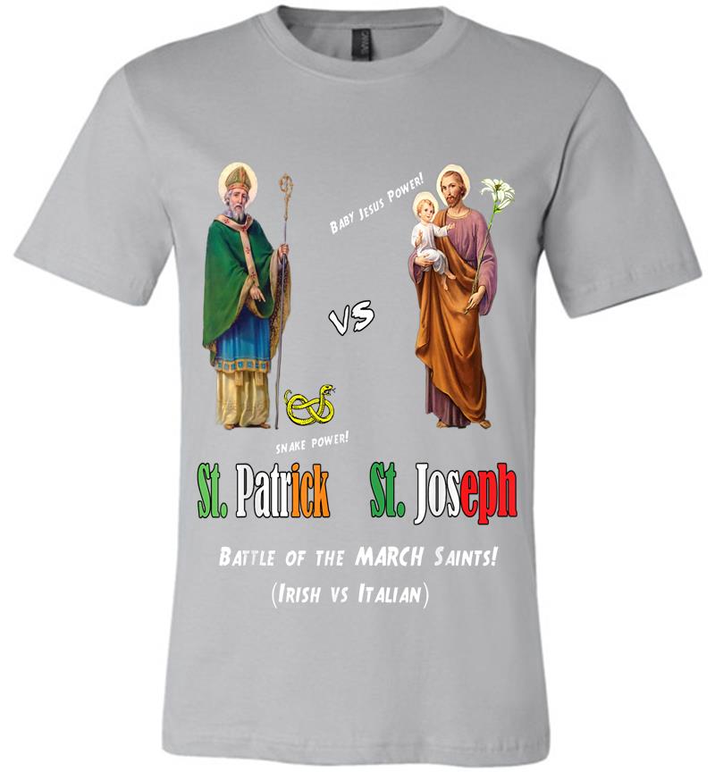 Inktee Store - Battle Of The March Saints Funny Irish Vs Italian Premium T-Shirt Image