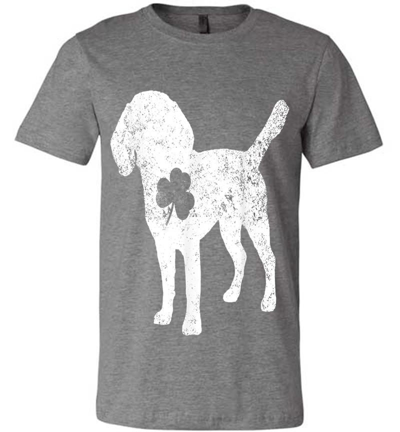Inktee Store - Beagle Irish Clover St Patrick Day Dog Premium T-Shirt Image