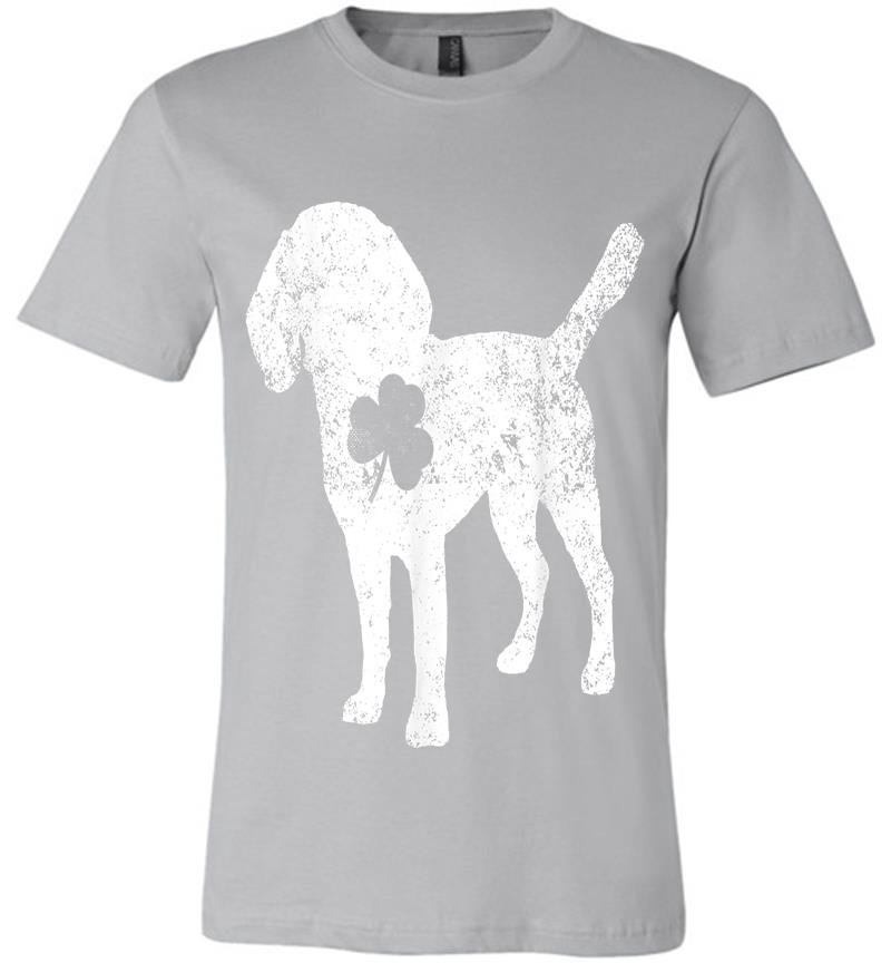 Inktee Store - Beagle Irish Clover St Patrick Day Dog Premium T-Shirt Image