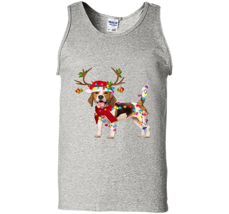 Beagle Reindeer Christmas Mens Tank Top