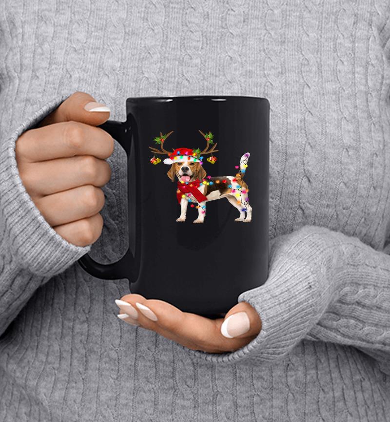 Beagle Reindeer Christmas Mug