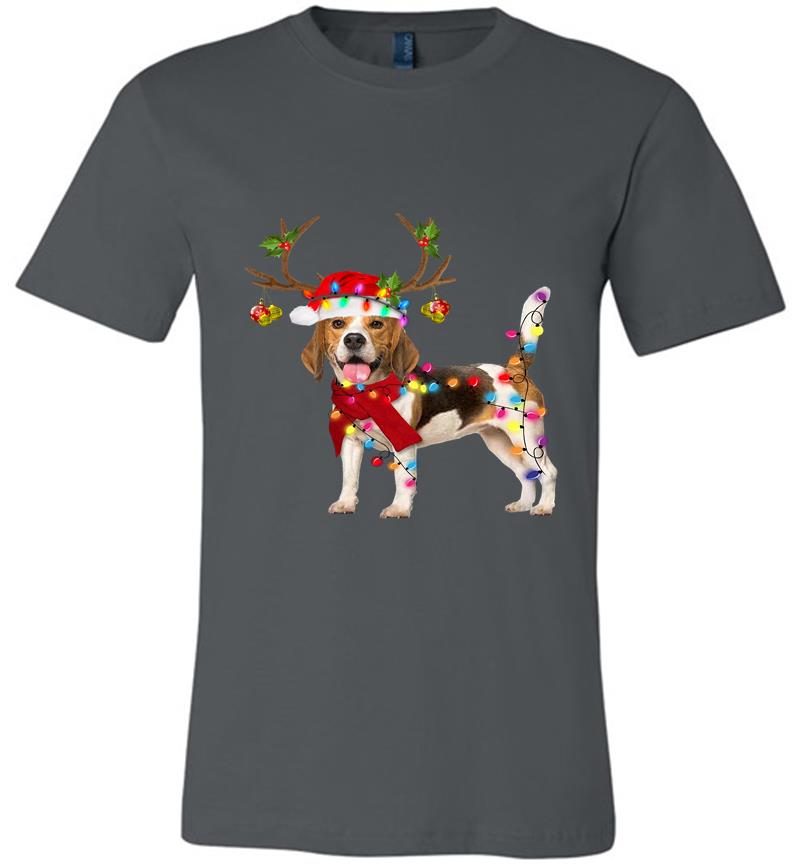 Beagle Reindeer Christmas Premium T-Shirt
