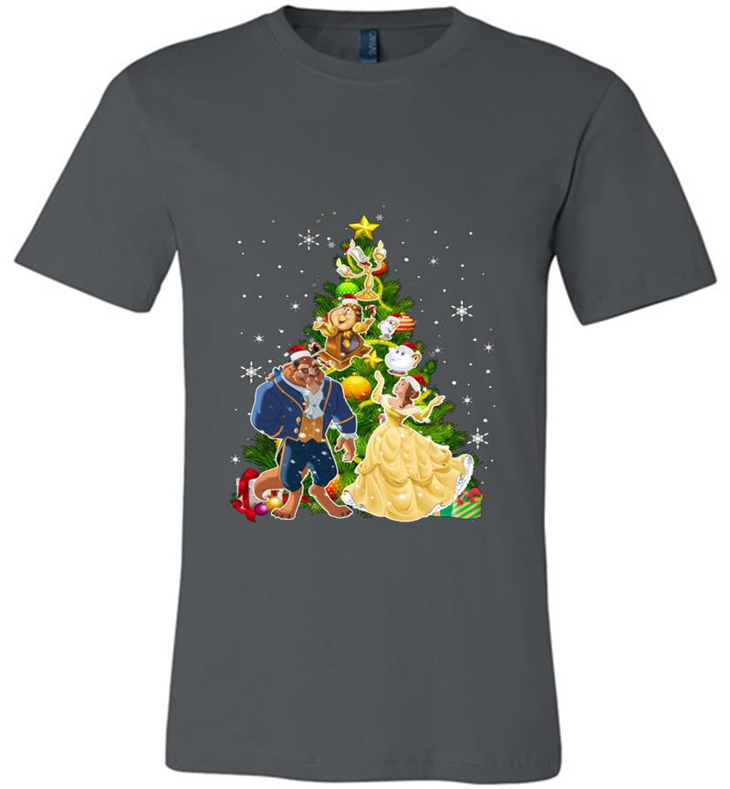 Beauty And The Beast Christmas Tree Premium T-Shirt