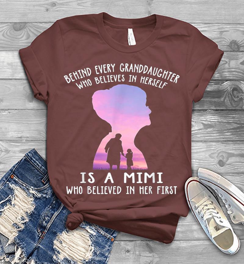 Inktee Store - Behind Every Granddaughter Who Believes In Herself Is A Mimi Mens T-Shirt Image