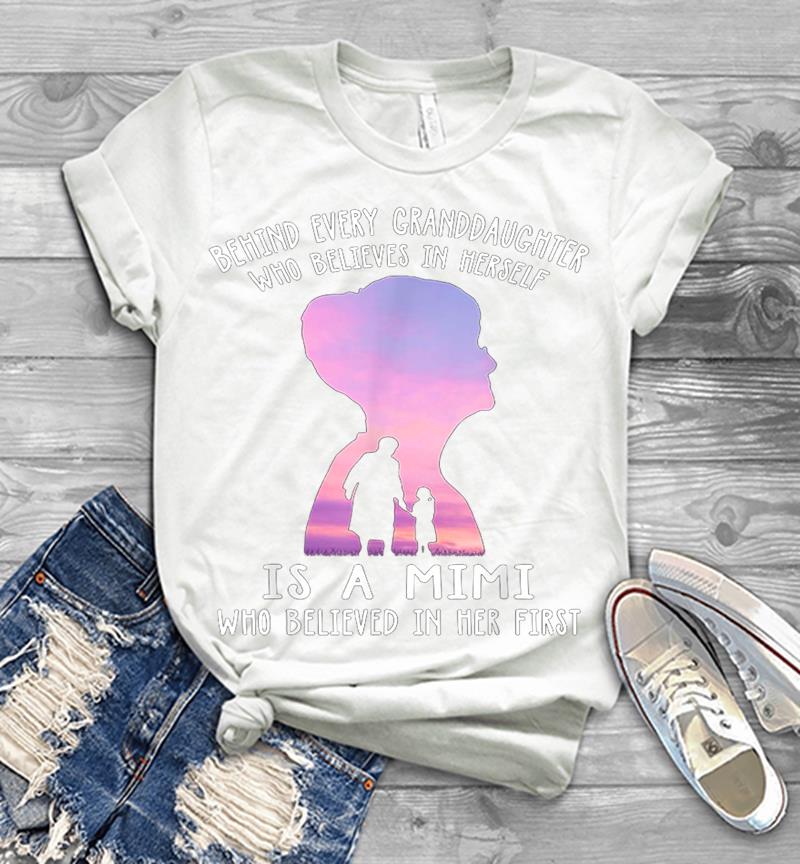 Inktee Store - Behind Every Granddaughter Who Believes In Herself Is A Mimi Mens T-Shirt Image